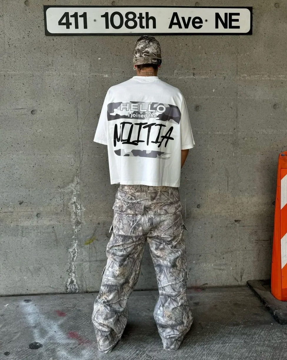 CAMOUFLAGE CLOUD CARGO PANTS