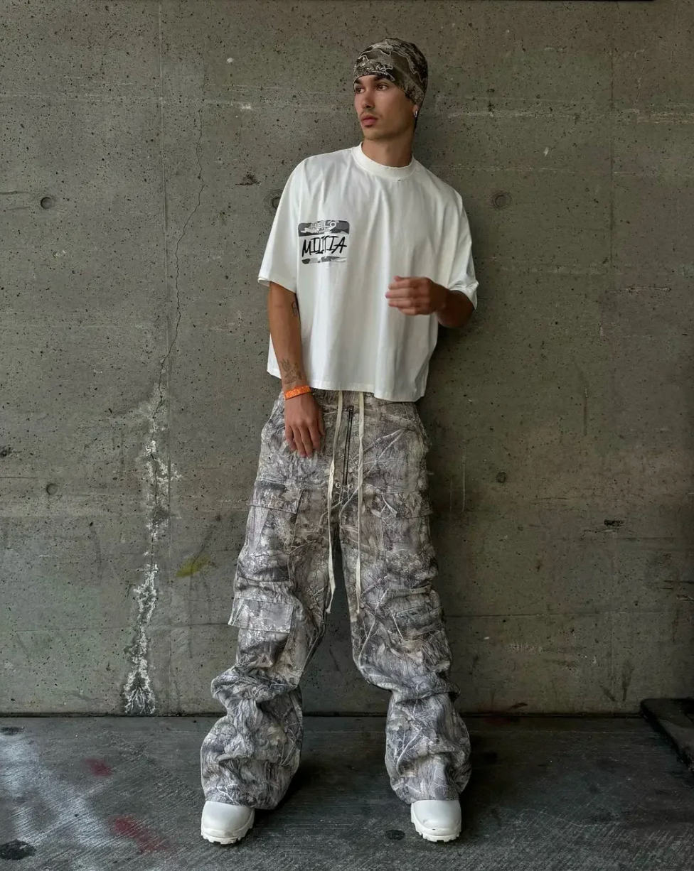 CAMOUFLAGE CLOUD CARGO PANTS