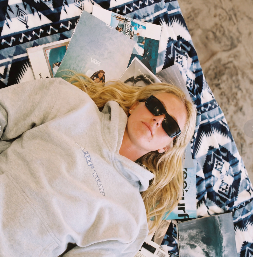 Surf Trip Vintage Plaid Hoodie